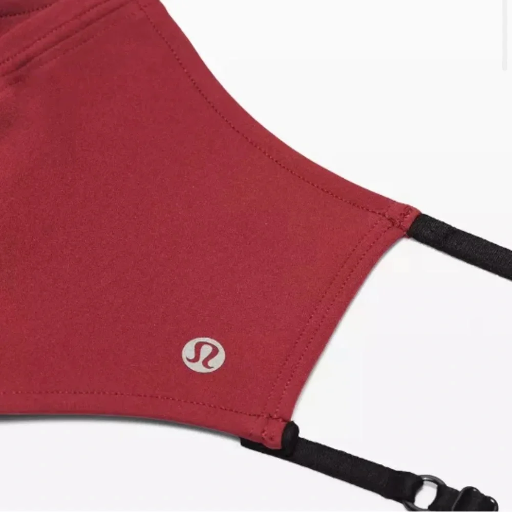 Lululemon double strap Face Mask Nulu dark red NIB